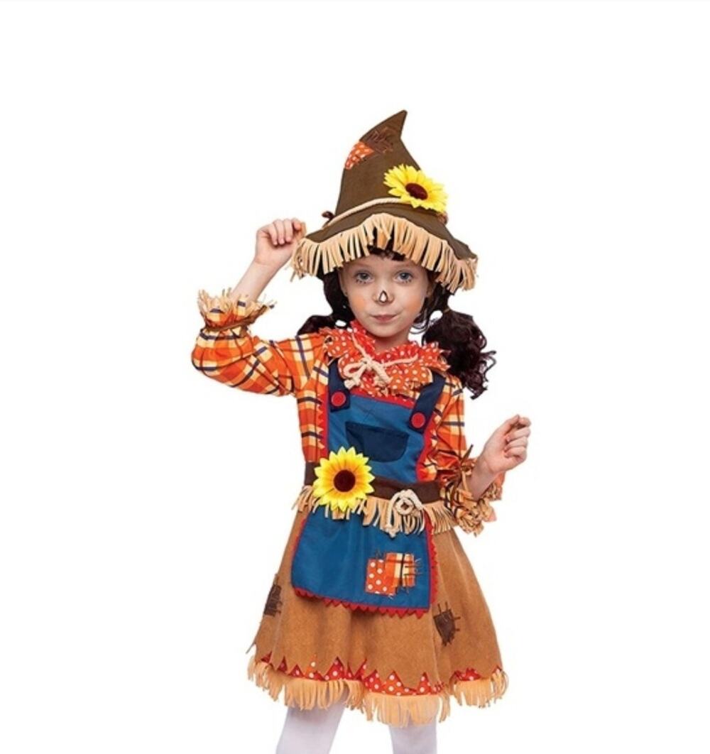 NEW Spooktacular Creations Sunflower Sweet Scarecrow Halloween Costume Girls M